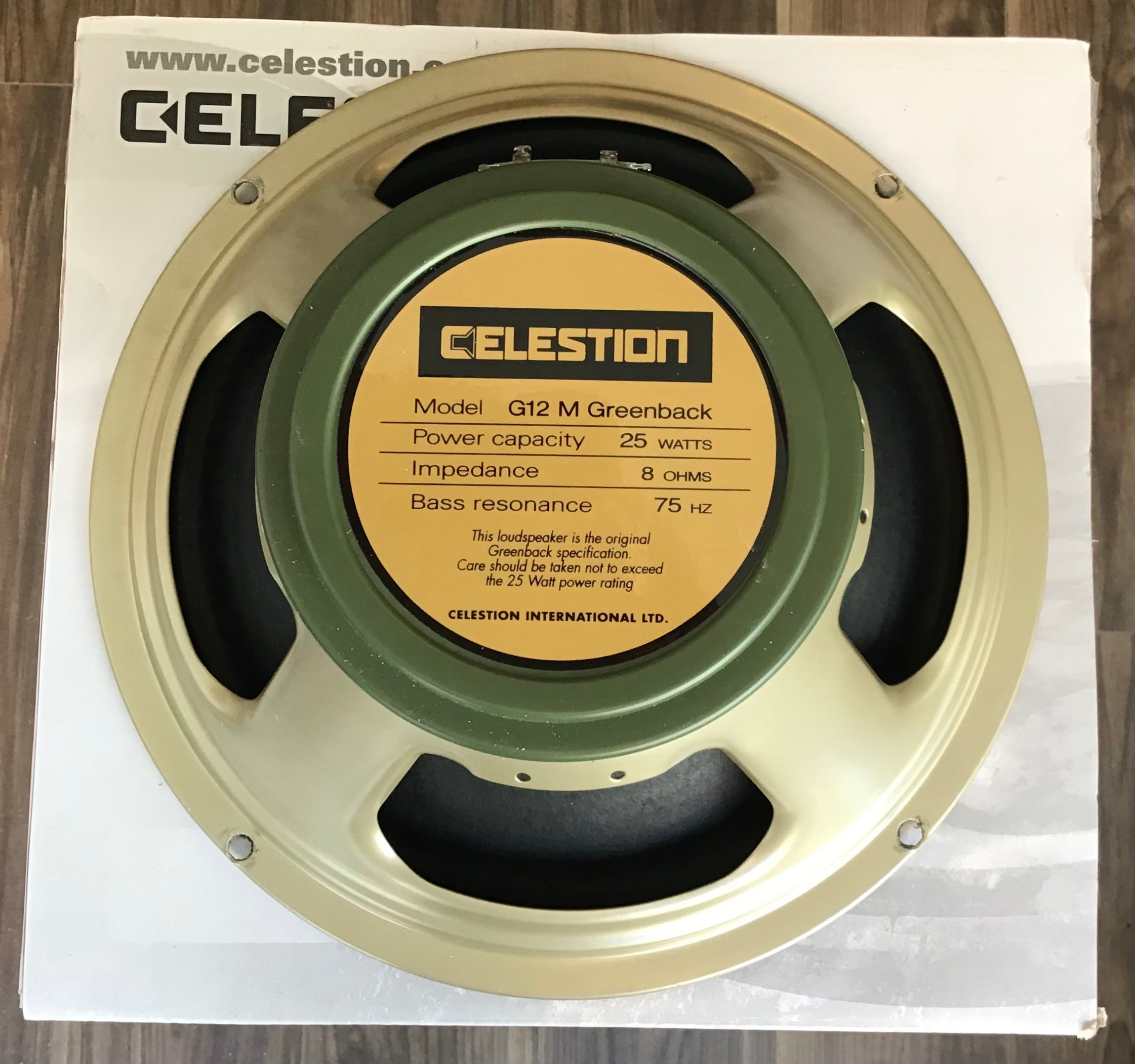 CELESTION G12M GREENBACK - PRE OWNED – Listers Guitars