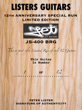 Load image into Gallery viewer, JET GUITARS JS-400 BRG RACING GREEN LTD EDITION ELECTRIC GUITAR BRITISH FENDER STRAT STRATOCASTER SQUIER METALLIC LIMITED LISTERS ANNIVERSARY JS400 JS 400