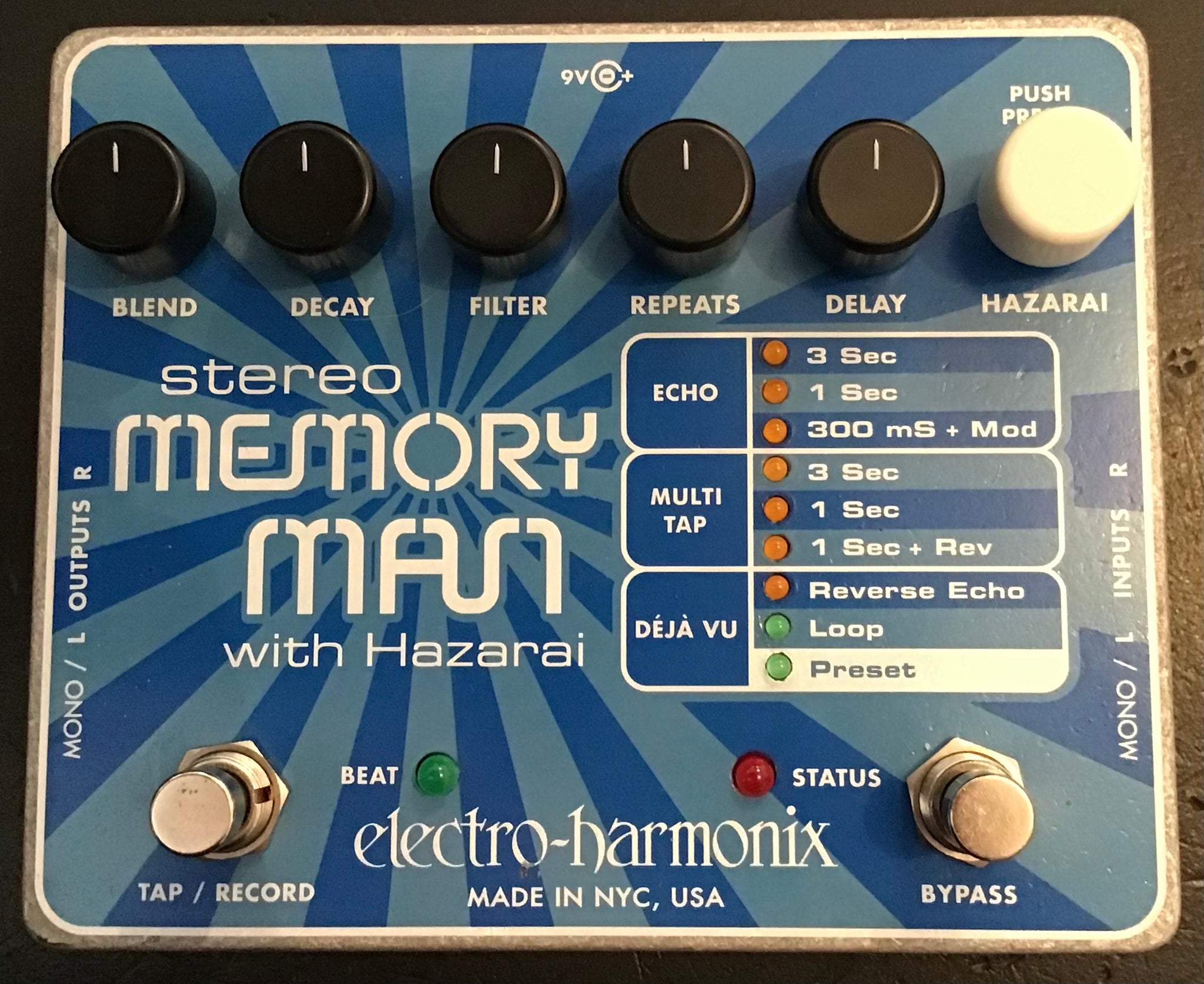 Electro Harmonix Stereo Memory Man w Hazarai Boxed S/H (c)