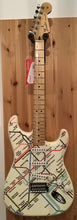 Load image into Gallery viewer, FENDER LIMITED EDITION TUBE MAP STRATOCASTER 2016 ELECTRIC GUITAR LONDON  WHITE STRAT 
